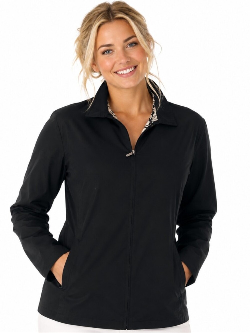 Towne Collection Black Women's Zip-Front Jacket ( Sz:XL)